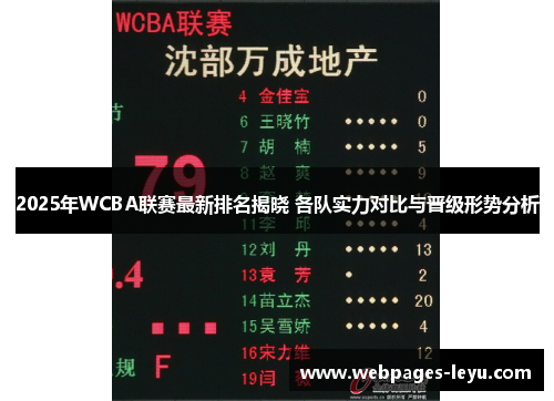 2025年WCBA联赛最新排名揭晓 各队实力对比与晋级形势分析
